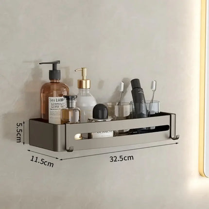 2Pcs/Set 12.8 Inch Adhesive Shower with Hooks No Drilling Wall