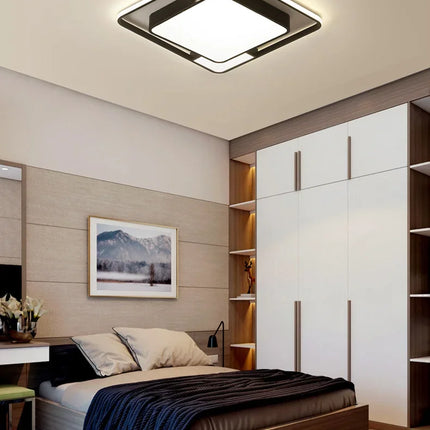 Modern LED Ceiling Lamp for Living Room Lustre Dining Bedroom Study Ceiling Light Nordic Square Ceiling Chandelier Light Fixture