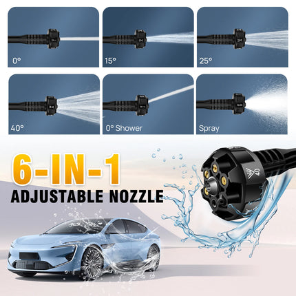Brushless 21V Electric High Pressure Washer Cordless Efficient Car Garden