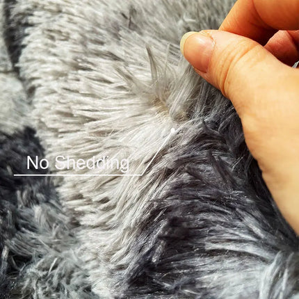 Gray Carpet for Living Room Plush Rug Bed Room Floor Fluffy Mats Anti-slip Home Decor Rugs Soft