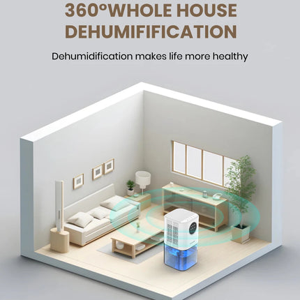 Portable Dehumidifier With 35 Ounces Capacity, Silent Operation, With Romantic Colorful Lights, Timer Switch