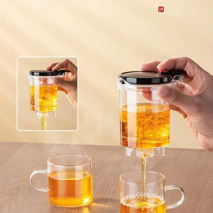 Tea Pot One-button Filtering Tea Separation Kettle Tea Coffee Maker