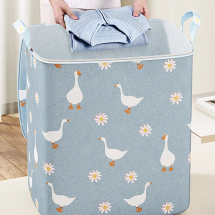 100/140/180L Clothes Quilt Storage Bag Household Large Capacity Quilt Storage Box Wardrobe Non-woven Clothing Moving Luggage