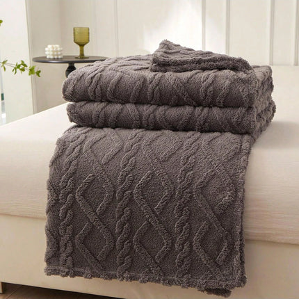 1pc Single-Layer Coral Fleece Blanket, Lightweight & Multi-Purpose Blanket