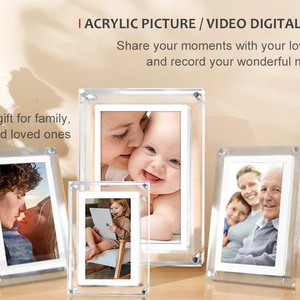 5inch Acrylic Picture Motion Frame Cuttest Gift -4G Memory Volume button/ Speaker Inside / Type C Cable