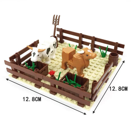 building blocks small particle building blocks cattle pen pig shed chicken farm
