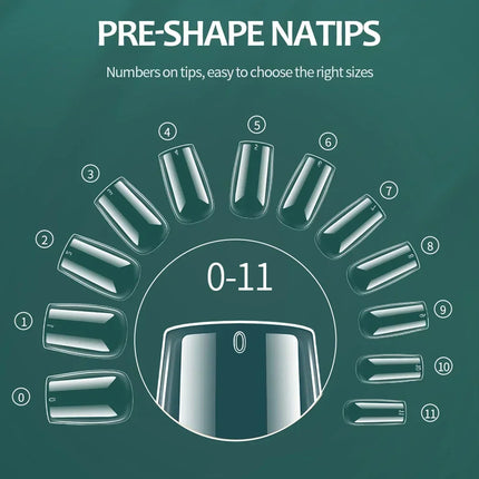 NAILPOP Soft Gel Nail Tips 600PCS Pre-Buff Full Cover