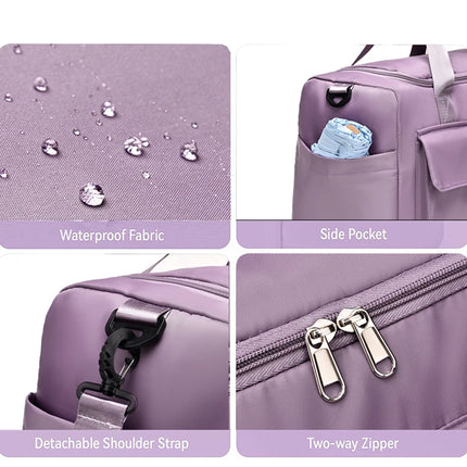 Carry On Travel Bag Large Capacity Weekender Overnight Duffle Bags with Shoe Compartment Sports Fitness Bags for Women