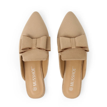 Samilor Women's Suede Leather Slip-On Mules Comfortable woman shoes slippers women mule half shoes for ladies 2025 spring trend