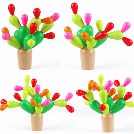 New Creative Mosaic Toy Gifts Children Prickly Pear Cactus Wooden Blocks