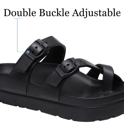 Eyriphy Women's Platform Sandals with Arch Support Thick Soles Adjustable Buckle Ultra Cushion Slippers Outdoor Women Sandals