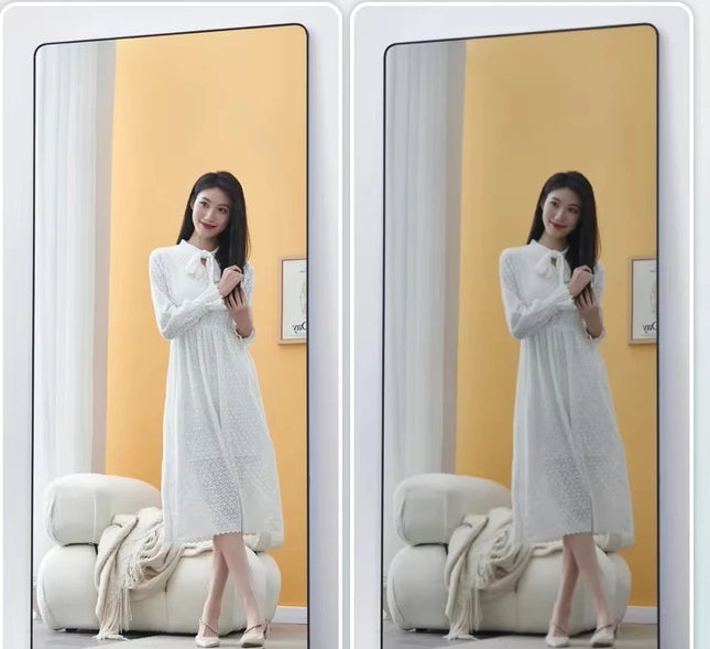 Mirror dressing mirror floor on home wall-mounted wall girls' bedroom full-length mirror