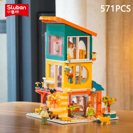 571PCS Colorful Stacking House Kitchen Bedroom Living Room DIY Stacking