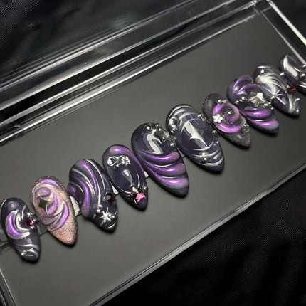 24Pcs French False Nails Almond Fake Nails