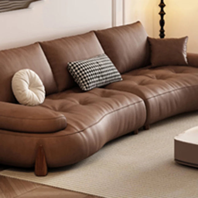 Leather Living Room Sofas Lazy Office Recliner Minimalist Accent Sofas Relaxing Decor Filling Divano Trendy Furniture