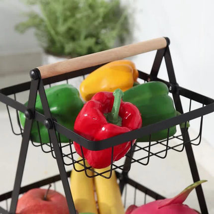 3 Tier Countertop Fruit Basket,Portable Fruit Bowle Basket Kitchen Organizer Storage & Dining Room Fruits Vegetable Bread Snacks