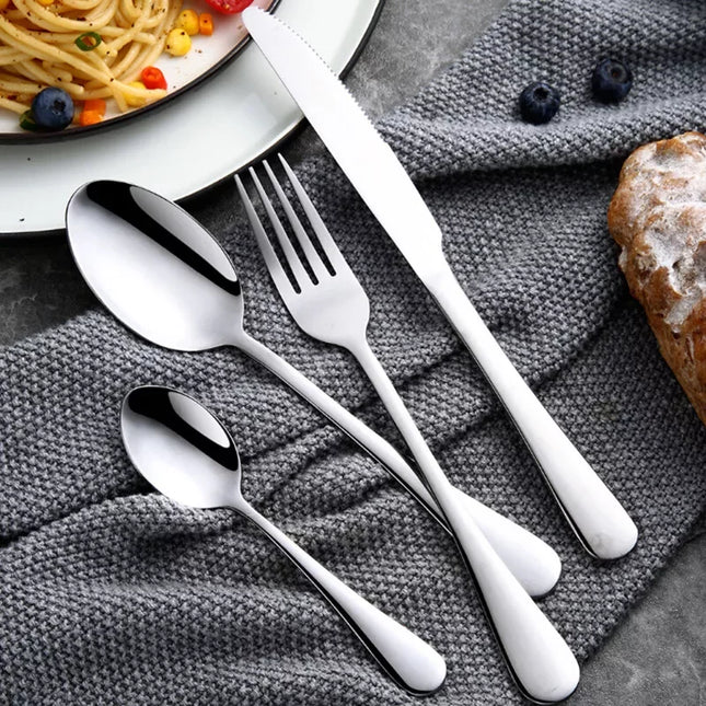 30pc Dinnerwear Sets Luxury Tableware Stainless steels Tableware set Steak Knife Fork Spoon Cutlery Set Kitchen Household