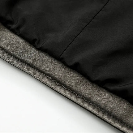 2024New Coal graysty le Women's washed leather jacket with belt, short coat with downgraded zipper and vintage lapel jacket