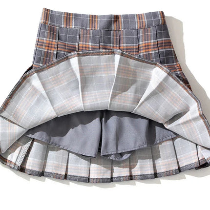 Girls High Waist Solid Pleated Mini Skirt for 4-12Y Girl Summer Korean Preppy Style Fashion Dance Skirts Student A-line Skirts