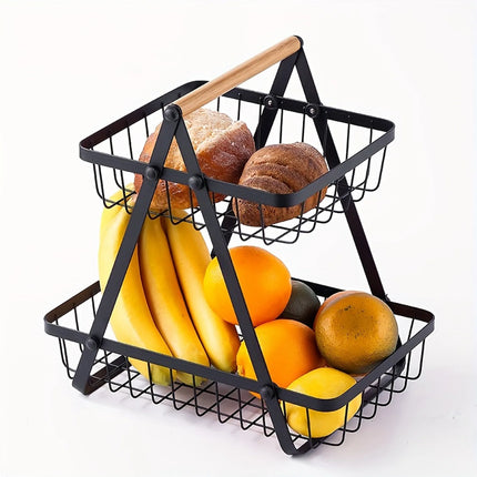 3 Tier Countertop Fruit Basket,Portable Fruit Bowle Basket Kitchen Organizer Storage & Dining Room Fruits Vegetable Bread Snacks