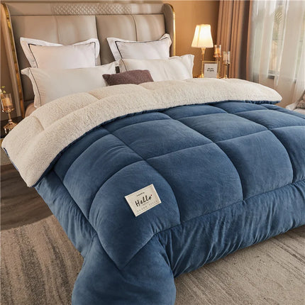 Warm Blanket for Winter Artificial Lamb Cashmere Duvet Comforter Soft Warmth