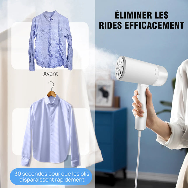 DayPlus 1200W Handheld Clothes Steamer Garment Portable Fabric Steam Heat Travel Iron Foldable Garment Steamer for Home&Travel