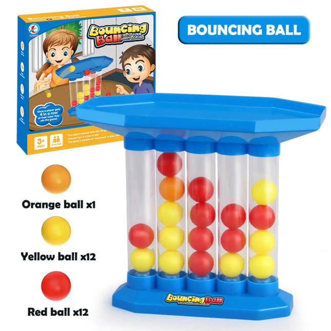 Exciting Bounce Ball Game, Plastic Jumping Connect Table Top Board Game for Adults Kids & Family