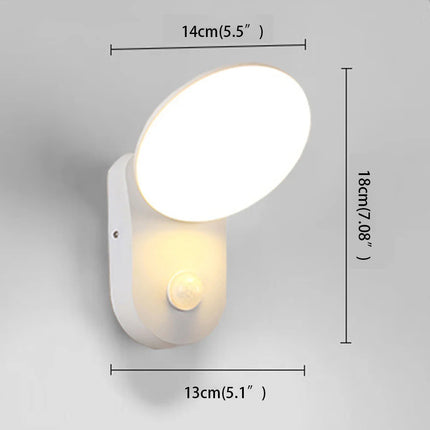 Wall Lamp Outdoor Garden Waterproof Illuminate Porch Light Home Courtyard Rotatable Lamps for Room Decor Sensor LED Lights