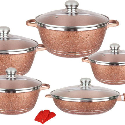 Korean Style Multifunctional Household 6ps Non Stick Set Pot Kitchen Universal Suitable