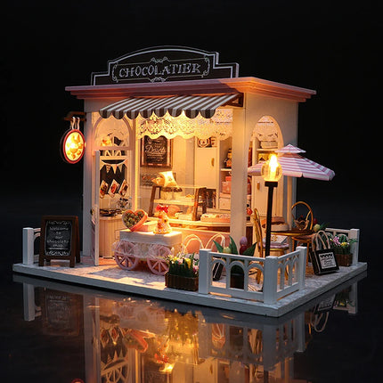 Miniature Dollhouse Kit 3D Puzzle Furniture Assembly Model Doll House education,
