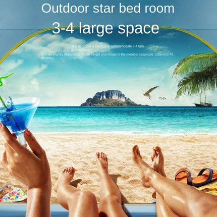 Beach tent sun and rain protection, quick opening construction, three ventilated and spacious outdoor camping tents