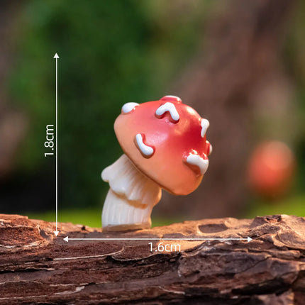Figurines Miniatures Simulated Forest Mushroom Micro Landscape Ornaments