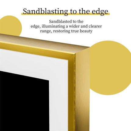 LUVODI Large Framed Bathroom Illuminate Mirror with Build-in LED Lighting Smart Touch Screen Dimming Defog Wall Makeup Mirror