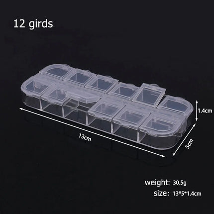 6-32 Compartments Plastic Storage Box Organizer Jewelry Container with Dividers for Beads Art DIY Crafts Sewing Jewelry Supplies