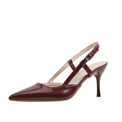 New Brand Plus Size 34-42 Women Heeled Sandals Retro Rome High Heels Shoes Women High Heel INS Leather Buckle Pumps Mules