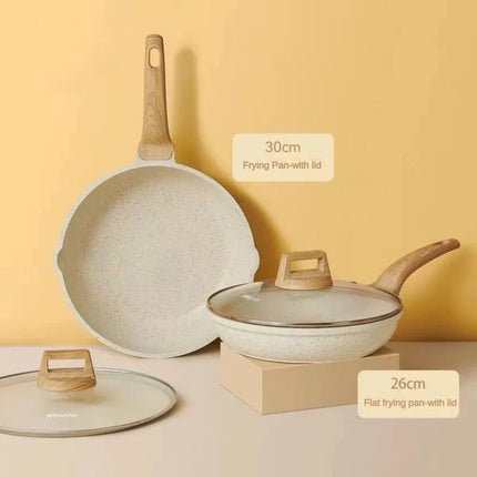 3-7 Pots and Pans Set Nonstick Cookware Sets White Granite Induction Cookware Non Stick Cooking Set