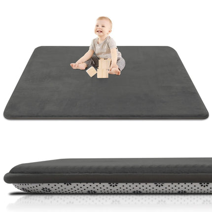 Solid Color Thickened Flannel Carpet - For Living Room Rug, Children's Crawling