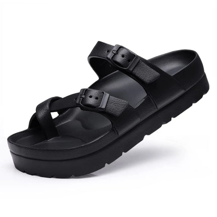 Eyriphy Women's Platform Sandals with Arch Support Thick Soles Adjustable Buckle Ultra Cushion Slippers Outdoor Women Sandals