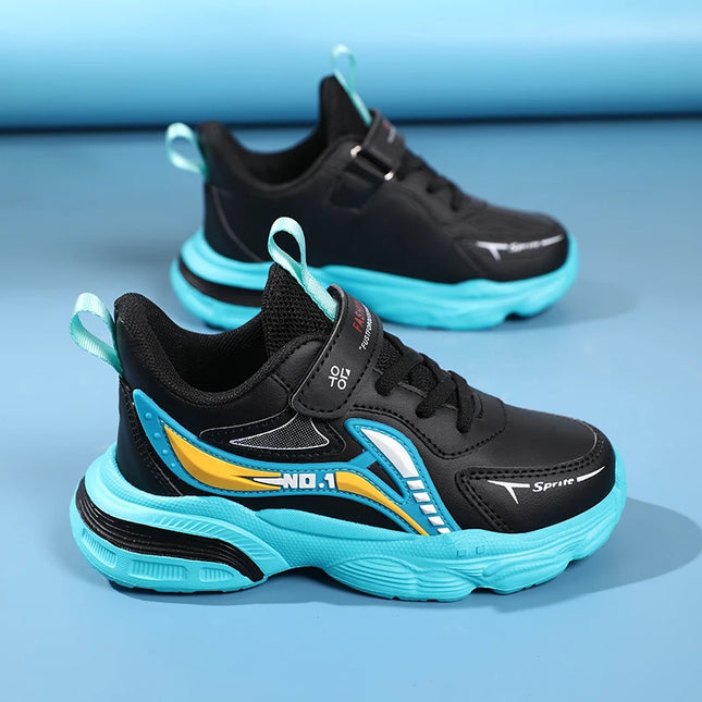 Autumn Childrens Boys Sneakers New Pu Leather Fashion Soft Kids Causal Shoes