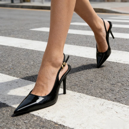Luxury Metal Ankle Strap Buckle Brand Designer Shoes Cozy Commuter Office Shoe