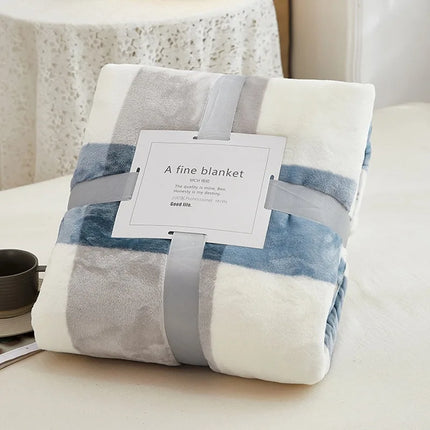 Ultra-Soft Thickened Flannel Fleece Blanket Plush All-Season Cozy Throw