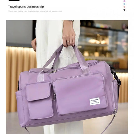 Carry On Travel Bag Large Capacity Weekender Overnight Duffle Bags with Shoe Compartment Sports Fitness Bags for Women