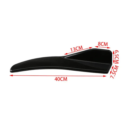 1 Pair Universal Black Car Bumper Spoiler Front / Rear Lip Anti-collision for BMW Mercedes-Benz Toyota Audi