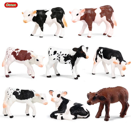 Farm House Model Action Figures Farmer Motorcycle Cow