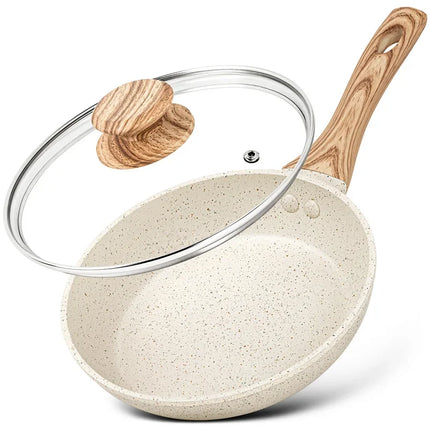 MICHELANGELO Non Stick Frying Pan Multi Functional Egg Beef Skillet with Lid Stove Universal Pots