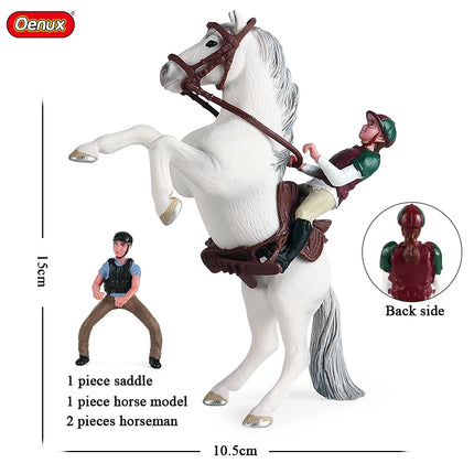 Farm Horse Race Model Action Figures DIY Equestrianism Horseman Animals