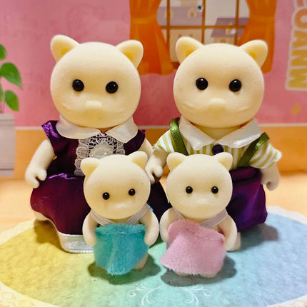 Forest Family Reindeer Rabbit Panda Animal Simulation Dollhouse Furniture Toy Set