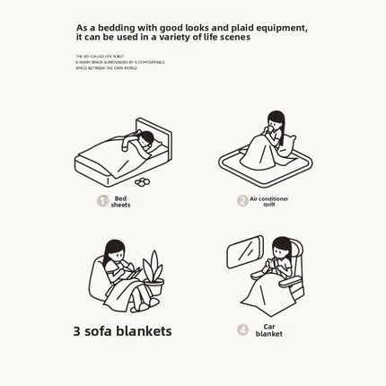 Autumn And Winter Thickened Blanket Suitable For Bedroom Living Room Office Leisure Blanket warm and soft multi-size