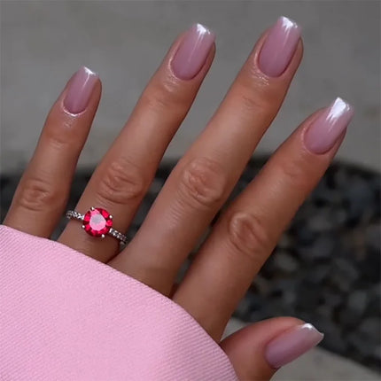 24Pcs Fashion Fake Nails Press on Long Ballet False Nails Art