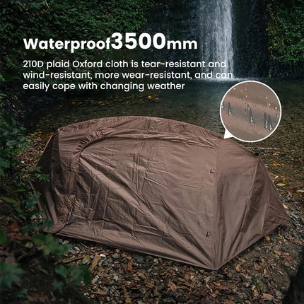 Camping Tent For Single Person Lightweight Nylon Tent Tactical Shelter With Mosquito Net Anti-Mosquito Waterproof Field